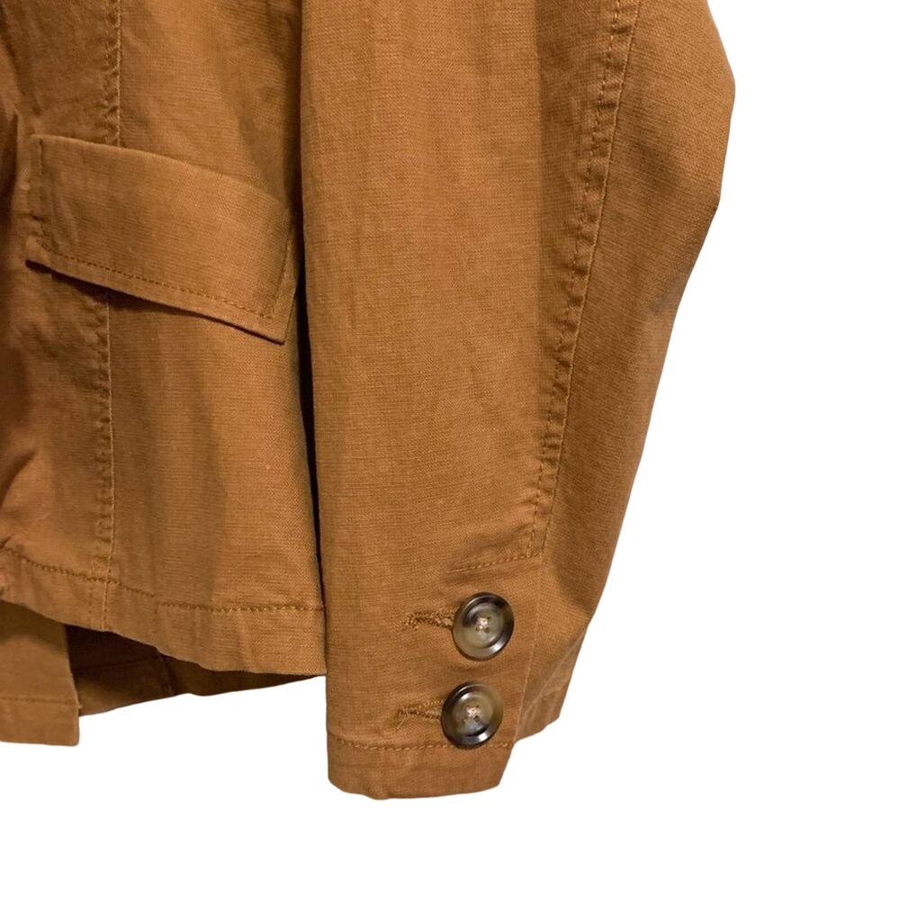Sundance NEW Journeyer Belted Linen Blend Short Trench Coat Jacket Brown Size PS - Picture 9 of 12